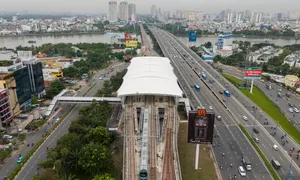 Ga trên cao lớn nhất Metro Số 1 trước ngày đón khách Ga trên cao lớn nhất Metro Số 1 trước ngày đón khách